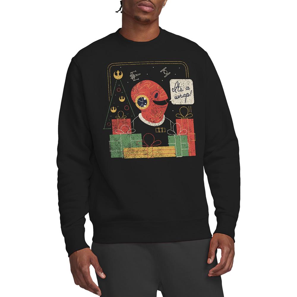 Star Wars Unisex Adult Wrap Trap Admiral Ackbar Retro Christmas Sweatshirt