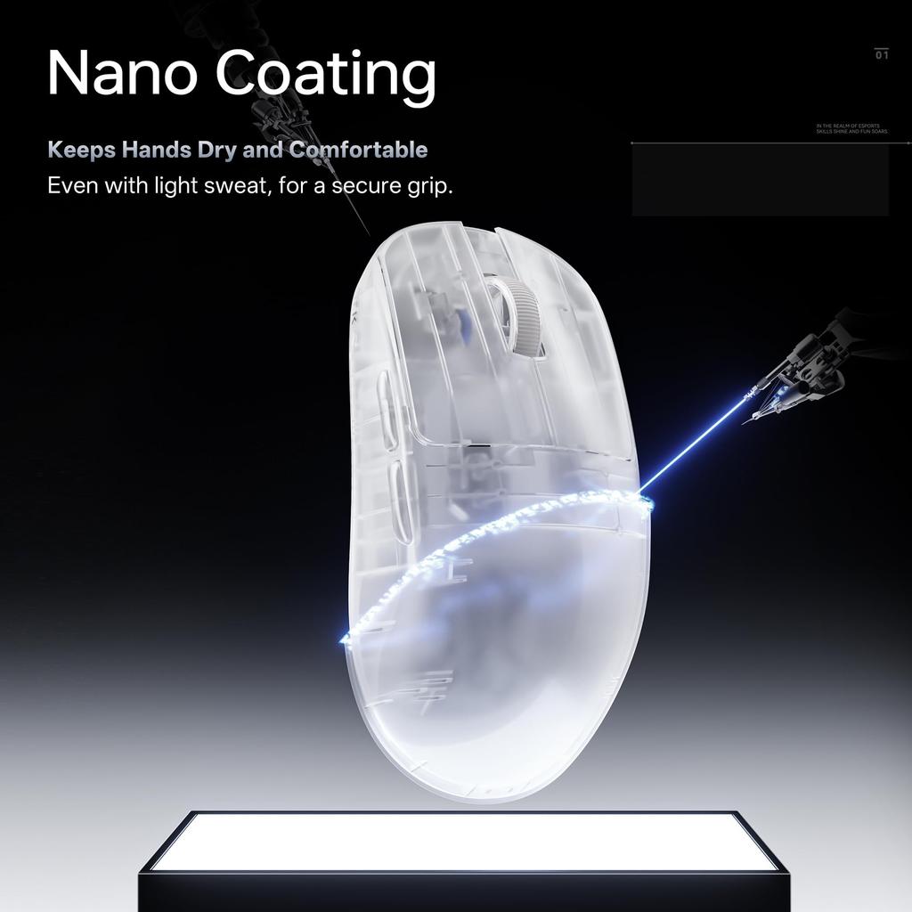 Japanese ATK Blazing Sky ZERO Black Gaming Mouse with PAW3950 Ultra Nordic 8k Polling Lightweight [Authorized Distributor] Sensor, 54L15, Rate, 39g,
