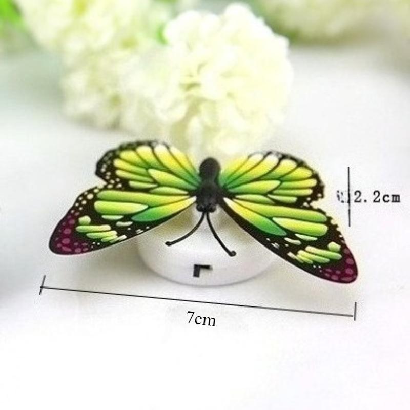 3D Single-layer Three-dimensional Butterfly Wall Decal Butterfly Luminous Small Night Light LED Luminous Bedroom Light Festival Scene Layout
