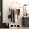 Gold Clothing Rack, Modern Clothes Ra With Shelf, Heavy Duty Freestanding Coat Rack, Metal Coat Hanger Stand With Hooks For