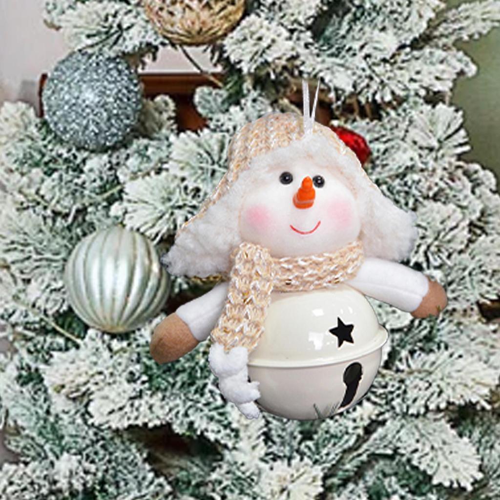 Christmas Bells Decor Snowman Design Charm Christmas Ornaments For Home Winter Holiday Party Fall Fireplace Door Family