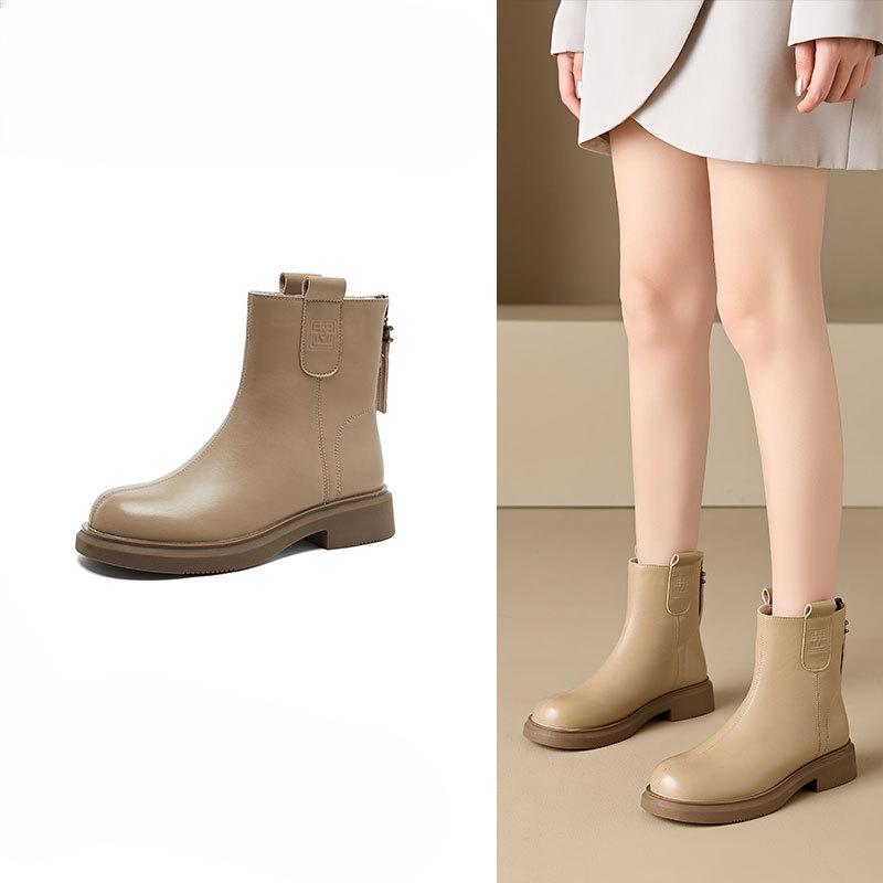 

Женская обувь Ретро ботинки Модные и универсальные ботильоны Увеличивающие рост и стройнящие ботинки 41 бежевый