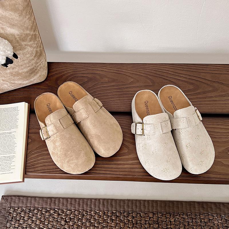 Thick Heel Sandals Slippers Soft Wood Bottom Half Slippers Head Covering Women's Summer Fashiable Clogs Chinese Manufacture