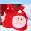 Large Plush Velvet Santa Gift Bag For Christmas Decor Ideal For Festive Candy Storage