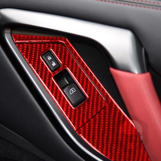 

4 шт. Наклейка на панель отделки, стильная, простая установка, красная наклейка на кнопку управления окном