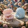 Scallop Candlestick Plaster Silicone Molds DIY Shell Tealight Candle Holders Storage Dish Resin Concrete Casting Mold Home Decor