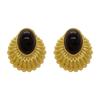 Retro High-end Metal Shell Stud Earrings, Antique French Light Luxury Temperament Earrings J Simple and Cold Wind Earrings