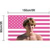 WENWELL Interesting Jeremiah N Flag Tapestry, Pink Fisher Wall Art Poster Fans Gift Merch, 3x5 Feet, Polyester with Brass Grommets