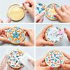 6pcs DIY Wooden Coaster Set - Refillable Mosaic Craft Kit with Heart, Circle, Star, Hexagon, Flower, Hexagon Shapes - Ideal for Home Dec