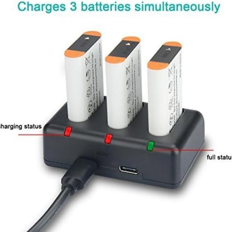 NP-BX1 Replacement Battery (3-Pack) and 3-Channel USB Charger Set for Sony NP-BX1 and Sony DSC-RX100,DSC-RX100 II,DSC-RX100M II,DSC-RX100 III,