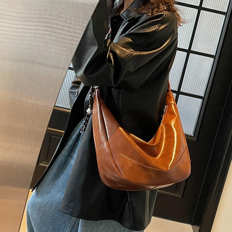 Simple Large-capacity Bag Women's 2025 New Fashion Versatile Casual Shoulder Bag Student Commuter Messenger Tote Bag