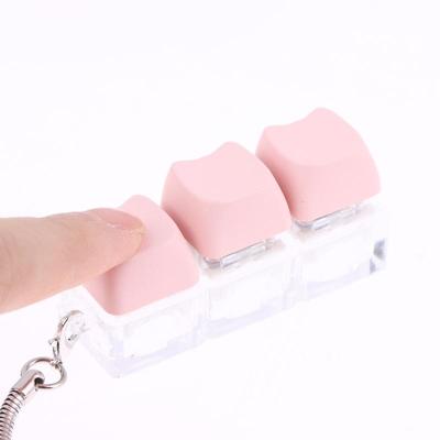 3 Taster Tastatur Antistressleke Mekanisk Tastatur Tastenhetter Nøkkelring Dekompresjon Nøkkelring Gave Fingertupp Tastaturknapp Anheng