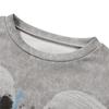 2023 European & American Halloween Skull Print Casual Women's Short Sleeve Sweatshirt Top