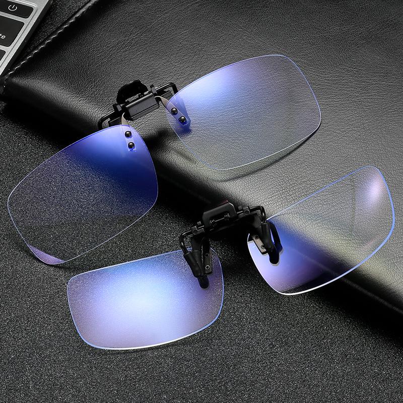 High-Definition Transparent Flip-Up Anti-Blue Light Clip-On for Nearsighted Glasses