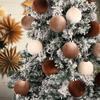 Velvet Finish Christmas Tree Ornaments Balls Set 15 Pieces 8cm Shatterproof Xmas Decorations for Holiday Tree Garland