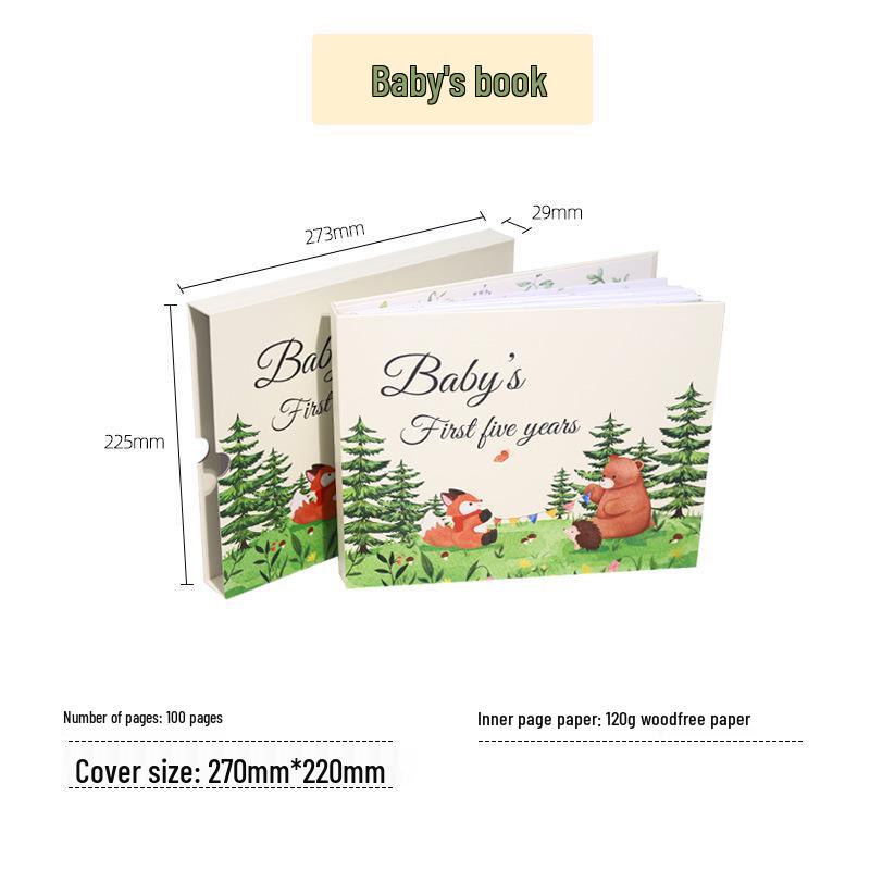 

Baby Growth Diary: A4 Creative Notebook for Photos & Memories бежевый