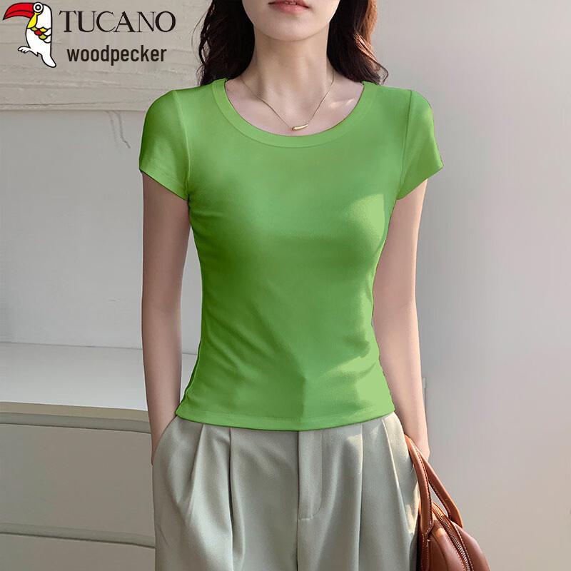 Woodpecker Women s Slim-Fit Cotton Short Sleeve T-Shirt L