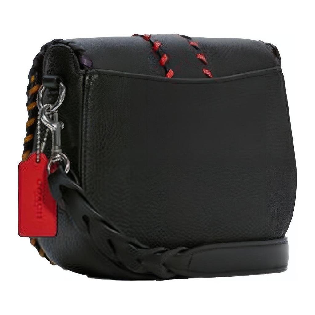 New COACH Georgie Leather Shoulder Bag, Saddle Bag, Crossbody Bag, Shoulder Bag Trumpets Women's Black C5791-SVA47