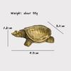 Antique Copper Mini Turtle Decorations Chinese Classical Brass Tea Pets Vintage Crafts Miniature Figurine Home Decor Accessories