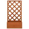 Garden Trellis with Flower Box Orange 50 X 25 X 90 Cm Pine Wood