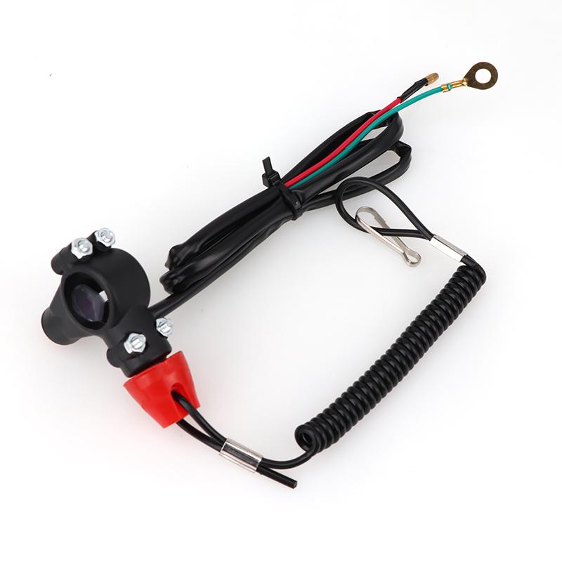 Motorcycle Emergency Kill Stop Switch For Pocket Mini Dirt Bike ATV 4 Wheeler Quad Moto Go Kart With Safety Tether Lanyard
