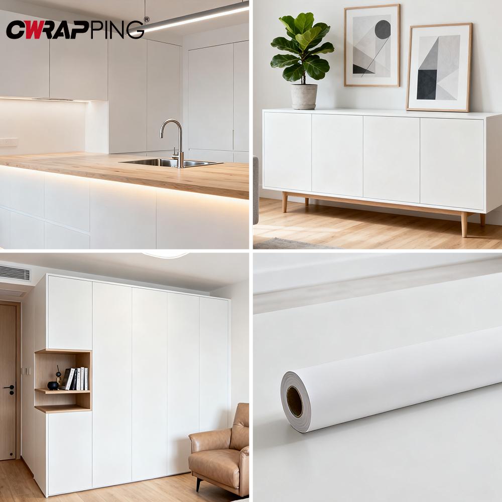 40cm Matte Wallpaper Black Waterproof Vinyl Wrap Self-Adhesive Stickers for Wall Furniture Livingroom Contact Paper Home Decor