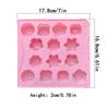1Pcs Kitchen Handmade Baking Tool Mini 14 Cavity 7 Small Flower Shaped Candy Chocolate Cookies Silicone Mold