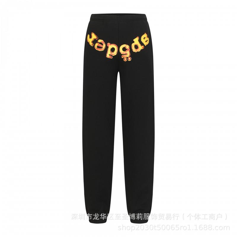 25FW SP555555 Hoodie Set Tree Embroidered Rhinestone Sweatshirt Joggers Streetwear