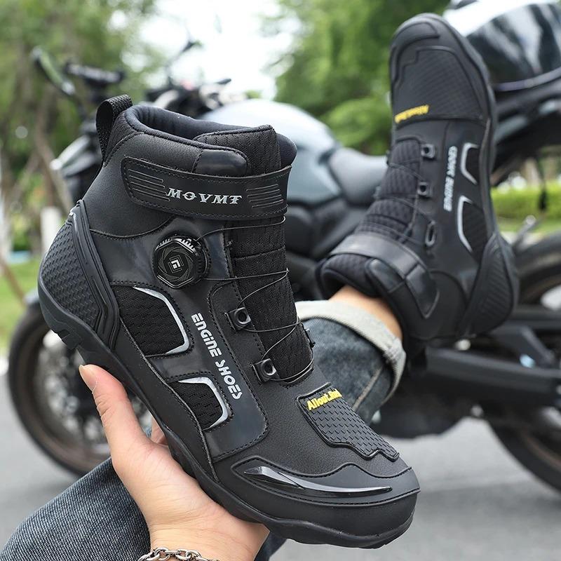 Motorcycle Boots Men Motor Motorbike Riding Shoes Anti-Fall Motorcycle Shoes Motocross Off-Road Racing Boots Motocross Boots