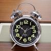 electronic Alarm Clock Luminous Wind Up Clock 3 Inch Quiet Timer Watch for Seniors Sleepers Bed Desk Room Travel Bedroom