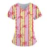 Women's Nurse Uniform Simple Star 3D Print Tops V-neck Pockets Medical Uniform Nursing Surgical Gown Tops Work Clothes