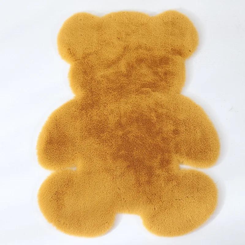 Super Soft Cute Bear Shaped Carpet Bedroom Soft Bedside Carpet Living Room Bathroom Non-slip Foot Mats Home Decor