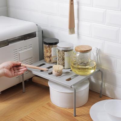 Gray or White Scalable and Expandable Kitchen Storage Rack Independent Seasoning Rack Multifunctional Storage Rack