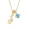 Fresh English Flower Letter Necklace - Delicate Girl's Charm Pendant