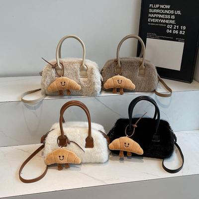 2025 Damen Nische Flauschige Crossbody Fellhandtasche für Herbst & Winter