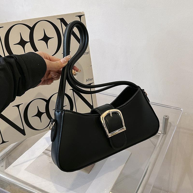 

Сумка преміум-фактури з французьким нішевим дизайном, весна 2024, нова корейська версія, модний шовковий шарф, маленька квадратна сумка на одне плече під пахвами чорний