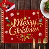 Christmas Table Mats Snowflake Tree Printed Placemats Dining Coffee Tables Decor Holiday Placemats Waterproof Festive Accessories Xmas Table Runner