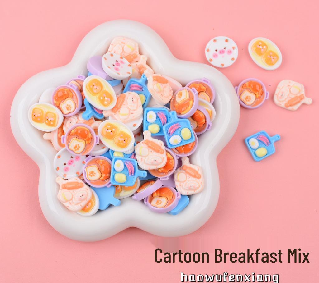 Mini Bear Bread Resin Accessories: Hair Clip, Magnet, Cream Glue, DIY Simulation Food Toy