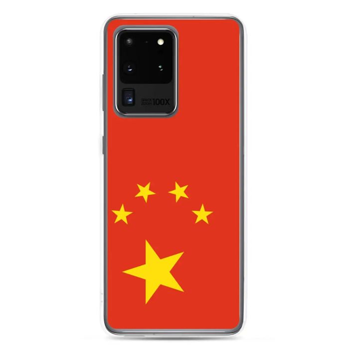 Coque Téléphone - Samsung - Galaxy S20 - Drapeau Chine - Souple - Multicolore