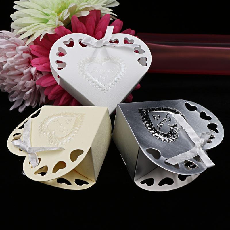 25τμχ Χάρτινο Κουτί Καραμελών Καρδιά Γλυκό Δώρο Κουτί Προμήθειες Πάρτι Διακόσμηση Γάμου Δώρα Γάμου