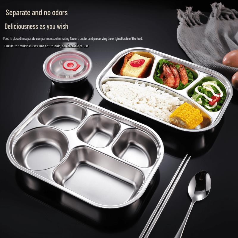 316 Stainless Steel Divided Lunch Plate
