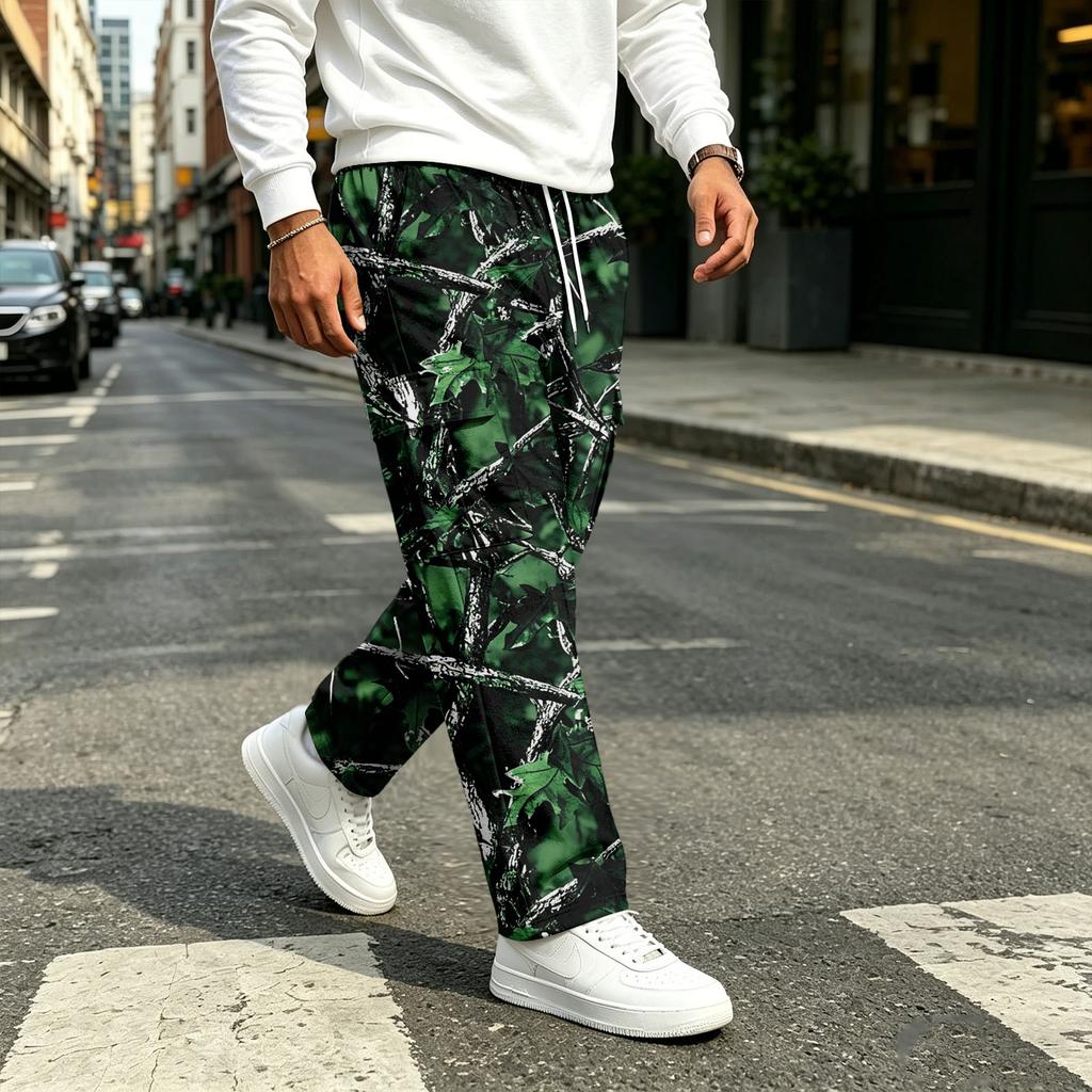 Men's Casual Straight Leg Drawstring Sweatpants for Everyday Wear and Commuting