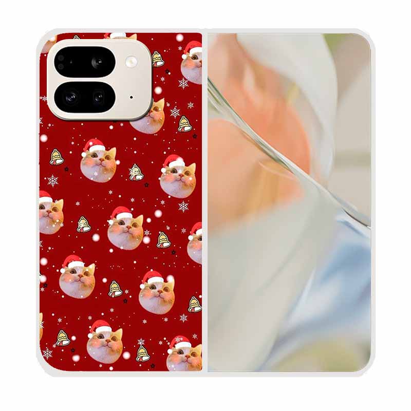 For Google Pixel 9 Pro Fold Case Pixel Fold Christmas Cute Clear Hard Plastic PC Phone Back Cover For Google Pixel9 Pro Fold 5G