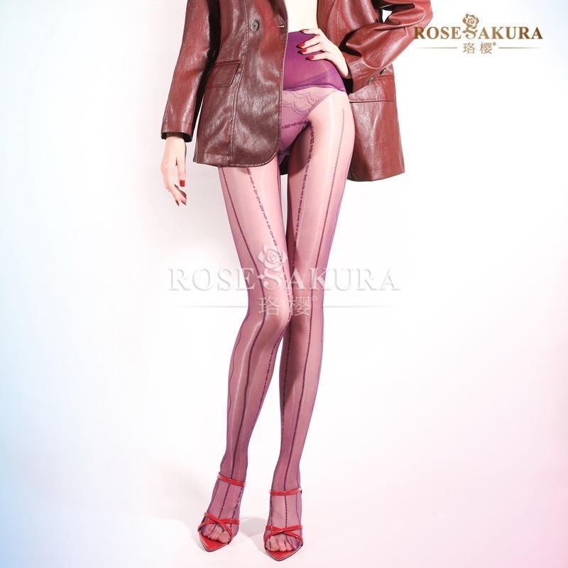 Sexy Aurora Radio Wave Shinny Seamless Stockings Silky Smooth Oily Bright Ultra-Thin Transparent Pantyhose Ol Ootd Party Tights