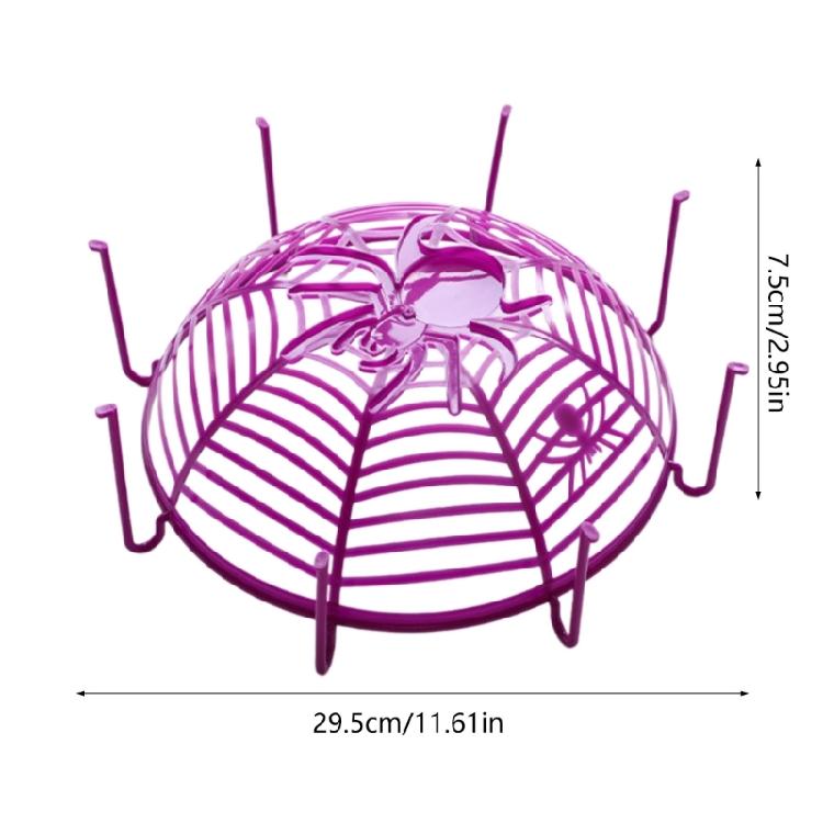 4Pcs Halloween Spiderweb Basket Candy Bowls Hand Grabbing Candy Holder Party Dining Table Candy Stand Fruit Plate