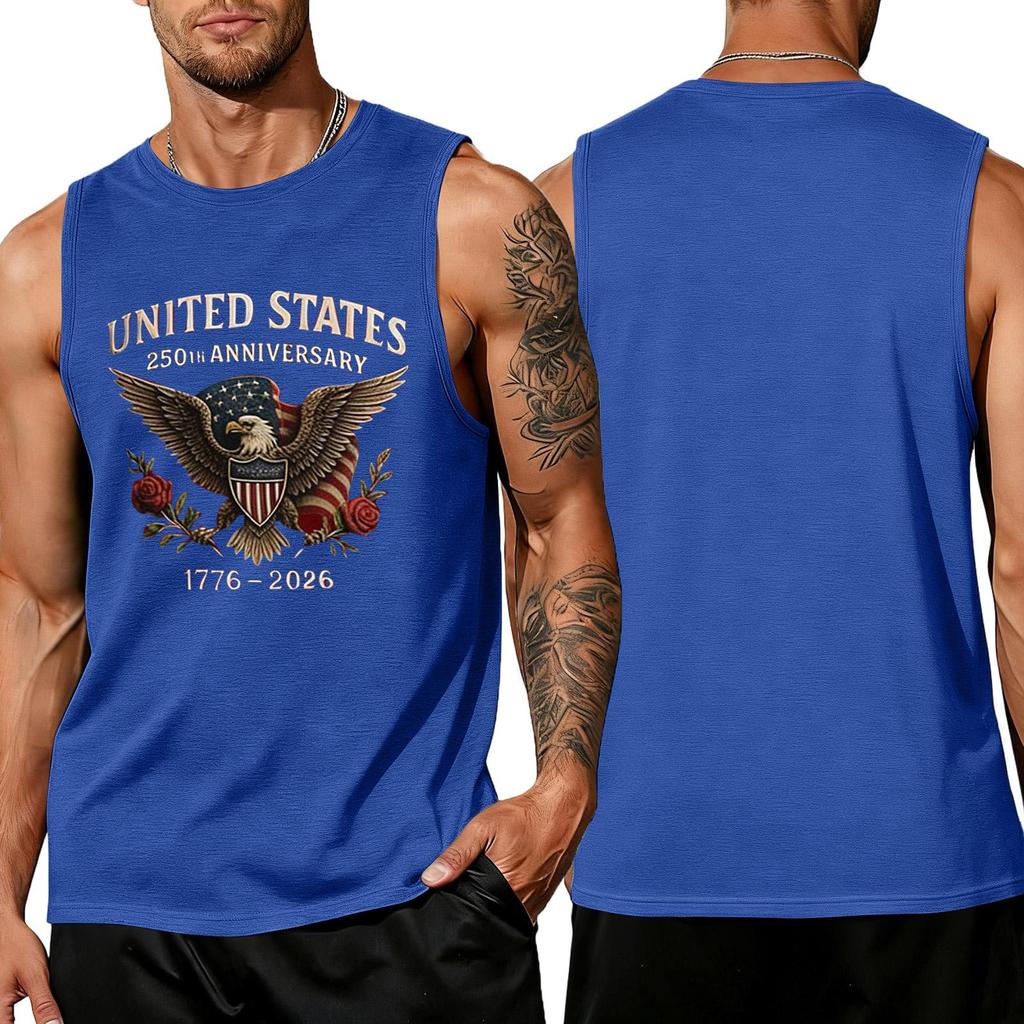 Men's loose and casual print sleeveless shirt