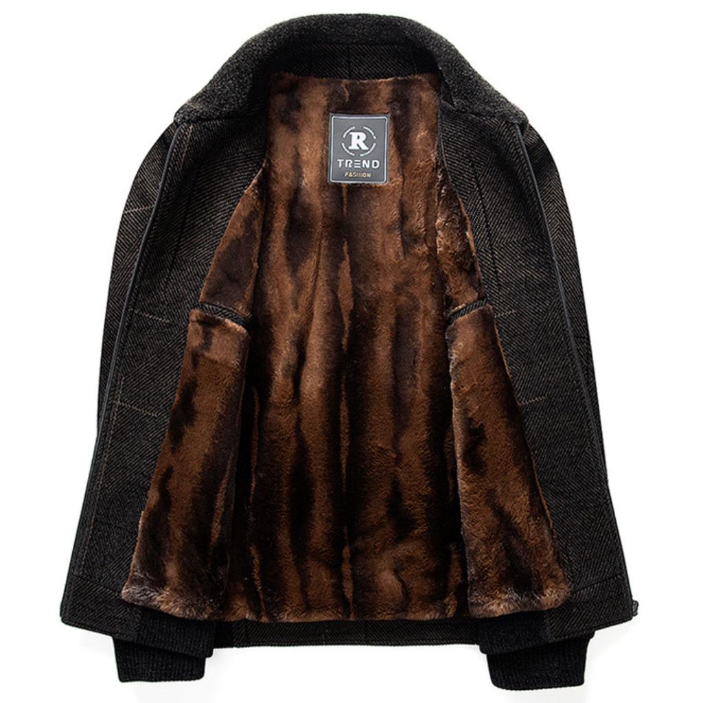 Chaquetas de invierno para hombres de mediana edad y mayores, ropa de invierno para papá, chenilla de talla grande, cárdigan cálido grueso de terciopelo, L-5XL