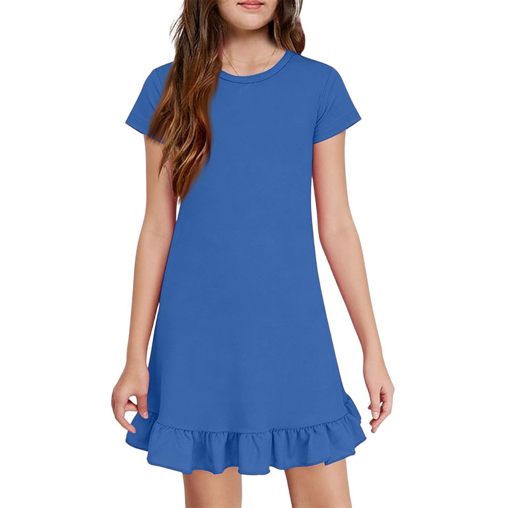 Girls' Pocket Dress - Short Sleeve Loungewear