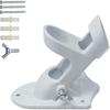 White Double Hole Aluminum Alloy Flag Pole Base