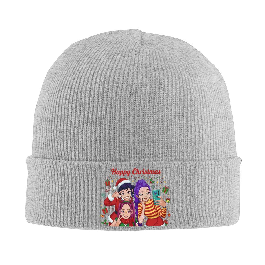 Unisex Christmas, Kpop Demon Hunters Christmas Saja Boys Merry Xmas Beanie Hats Fashion Knit Hat Winter Caps Elastic Bonnet Hats
